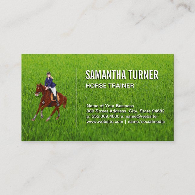 Horse Rider Business Card (Front)