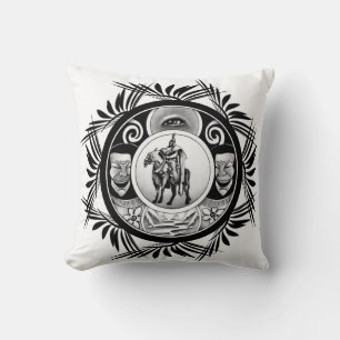 Horse Rider Drawing Cushion
