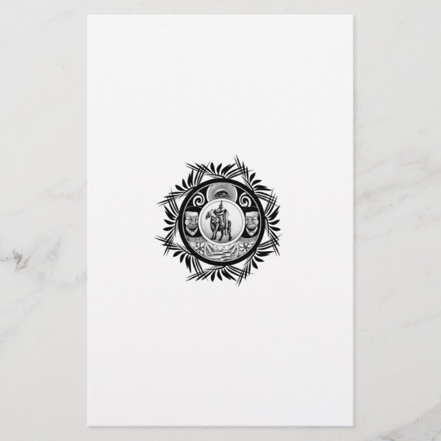 Horse Rider Drawing Stationery (Front)