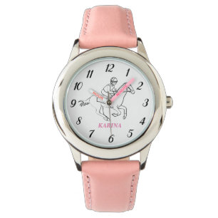 Horse rider Dressage Equestrian Horse Pink Kids   Watch