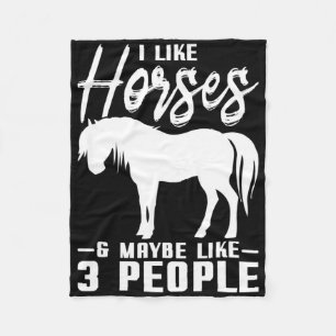 Horse Rider Horseback Riding Gift Horse Fleece Blanket