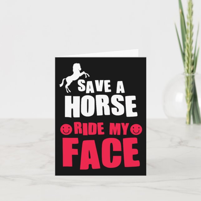 Horse Rider Horseback Riding Save A Horse Ride My  Card (Front)