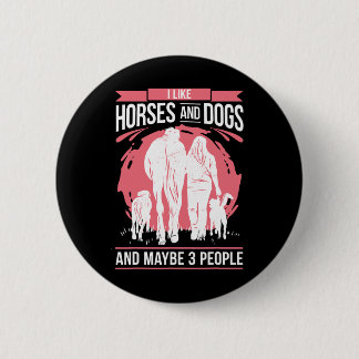 Horse Rider - Horses &amp; Dogs - Horseback Riding 6 Cm Round Badge