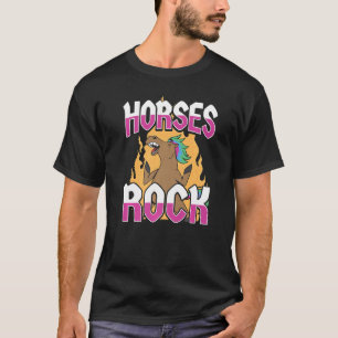 Horse Rider Horses Rock Horseback Riding T-Shirt