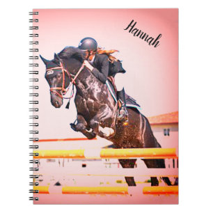 Horse & Rider Hunter Jumper Equestrian Custom Notebook