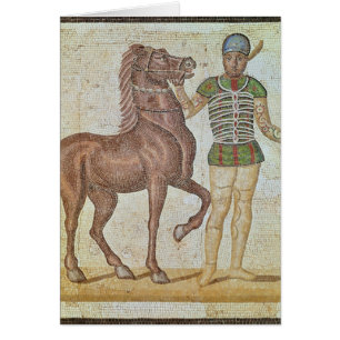 Horse rider in racing colours