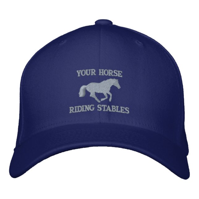 Horse rider or stable owners embroidered hat (Front)