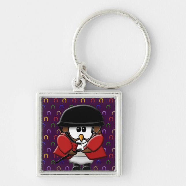 horse rider owls key ring (Front)