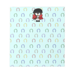 horse rider owls notepad