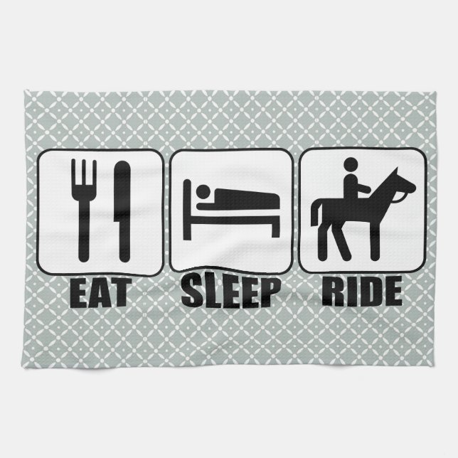 Horse Riders Eat Sleep Ride a Horse Cleaning Towel (Horizontal)