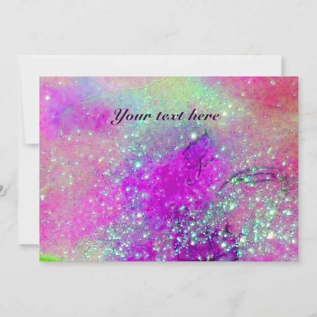 HORSE RIDERS IN NIGHT,Blue Purple,Pink Sparkles (Front)