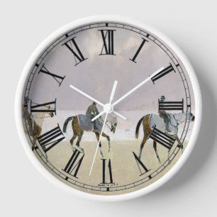 Horse Riders on the Beach 1892 Clock