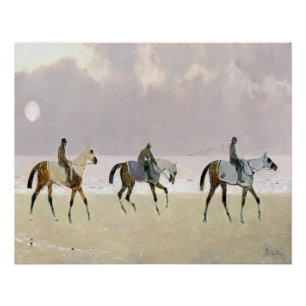 Horse Riders on the Beach 1892 Poster