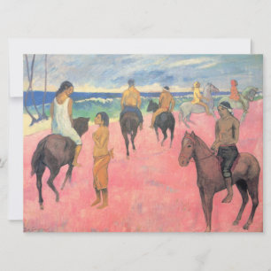 Horse Riders on the Beach in Tahiti (by Gaugin) Card