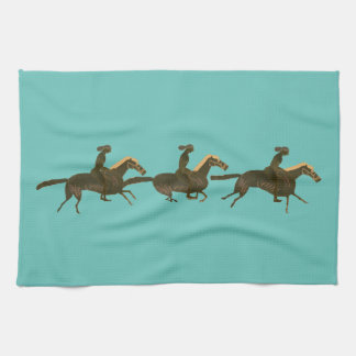 Horse riders tea towel
