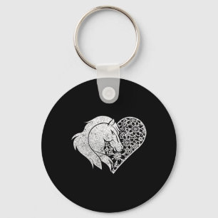 Horse Riding Animal Lover Equestrian Heart Love Ho Key Ring