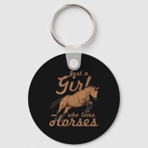 Horse Riding Animal Lover Equestrian Women Girls H Key Ring