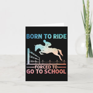 Horse Riding Art For Men Women Horseback Rider Equ Card