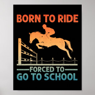 Horse Riding Art For Men Women Horseback Rider Equ Poster