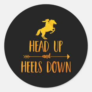 Horse Riding Art For Women Girls Horseback Lover E Classic Round Sticker
