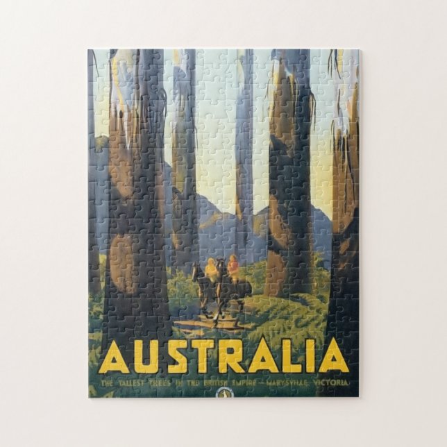 Horse Riding Australia Vintage Jigsaw Puzzle (Vertical)