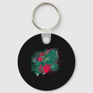 Horse Riding Bangladesh Flag Key Ring