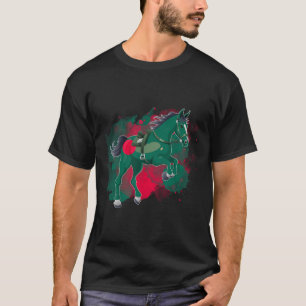 Horse Riding Bangladesh Flag  T-Shirt