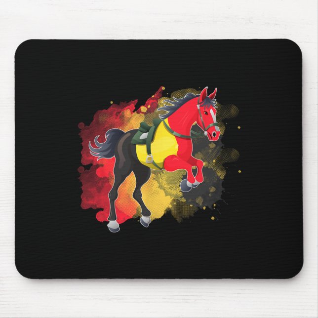 Horse Riding Belgium Flag  Mouse Mat (Front)