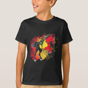 Horse Riding Belgium Flag T-Shirt