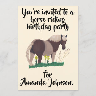 Horse Riding Birthday Party Invitations
