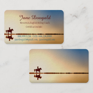 Horse Riding Coach Instructor Trainer Custom Business Card