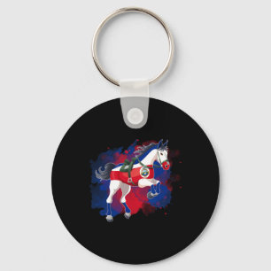 Horse Riding Costa Rica Flag Key Ring