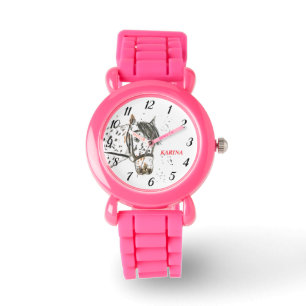 Horse riding Dressage Equestrian Horse Pink Kids   Watch
