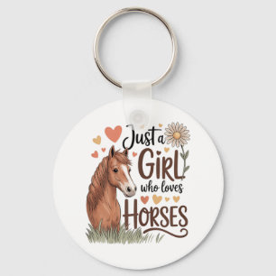 Horse Riding For Girls Women - Just A Girl Who Lov Key Ring