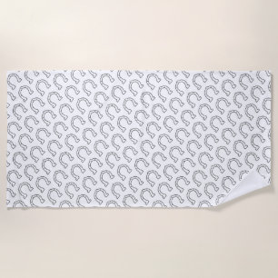 Horse Riding Gang Horseshoe Print Beach Towel