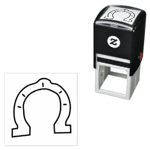 Horse Riding Gang Horseshoe  Self-inking Stamp