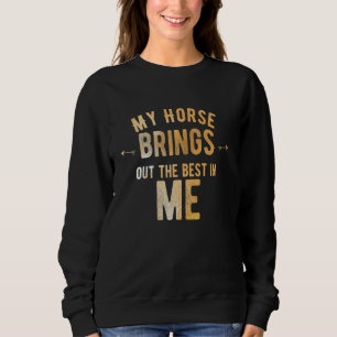 Horse Riding Girls Women Equestrian Horseback  4 Sweatshirt