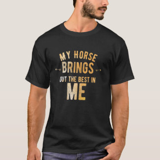 Horse Riding Girls Women Equestrian Horseback 4 T-Shirt