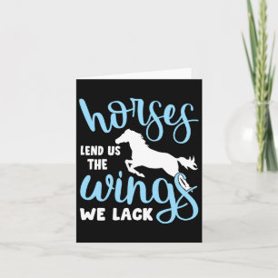 Horse Riding Girls Women Equestrian Horseback Card