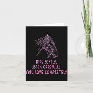 Horse Riding Girls Women Equestrian Horseback Card