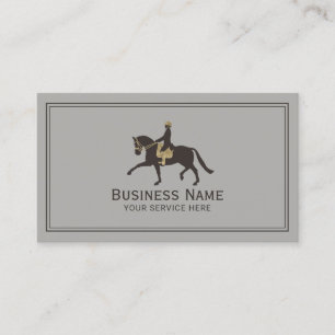 Horse Riding Gold Equestrian Professional Equine Business Card