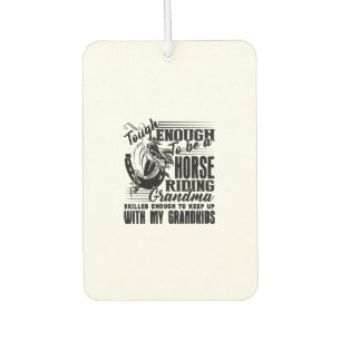 Horse Riding Grandma Car Air Freshener
