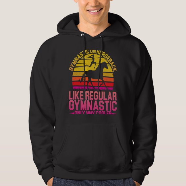 Horse Riding Gymnastic On Horseback Horse Vaulting Hoodie (Front)