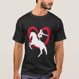 Horse Riding Heart Gymnastic Equestrian Vaulting H T-Shirt