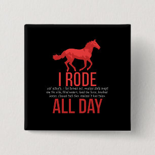 Horse Riding - Horse Ride 15 Cm Square Badge