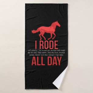 Horse Riding - Horse Ride Gift Bath Towel