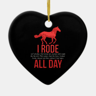 Horse Riding - Horse Ride Gift Ceramic Tree Decoration