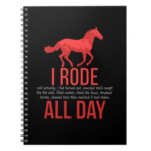 Horse Riding - Horse Ride Gift Notebook