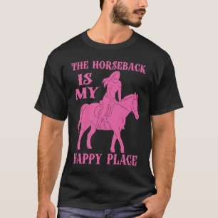 Horse Riding Horseback my Happy Place Horse Vaulti T-Shirt