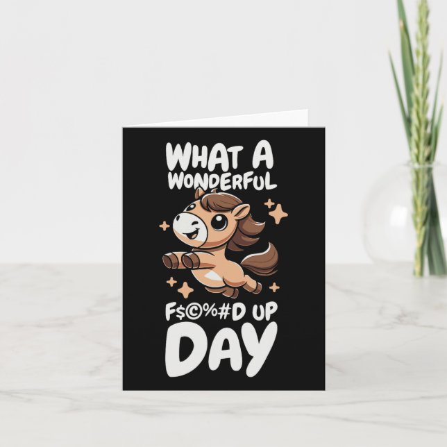 Horse Riding Horseback - Rider Fored Up Day  Card (Front)